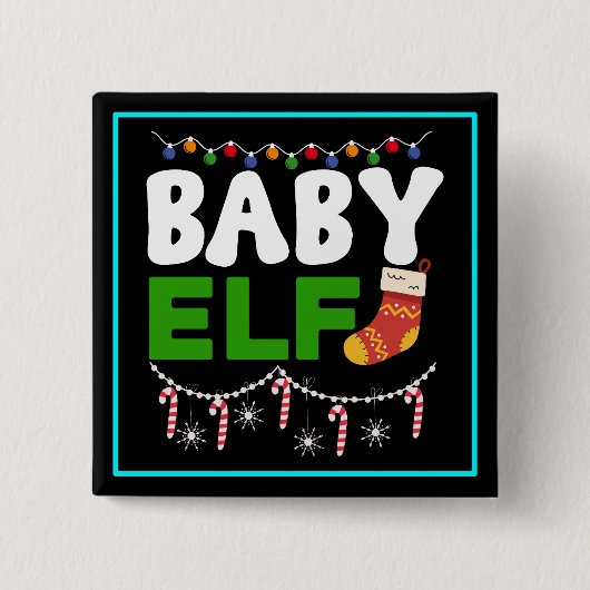 Baby-Elf-Weihnachtsfeiertags-Design-84608 Button (Vorderseite)