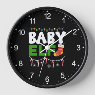 Baby-Elf-Weihnachtsfeiertags-Design-84608 Uhr