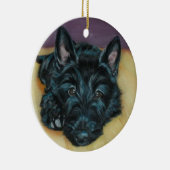 "Baby-EM" - Scottiewelpe Keramikornament (Rechts)