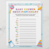 Baby Emoji Pictionary [Baby Basics Blue] Briefbogen (Vorne/Hinten)