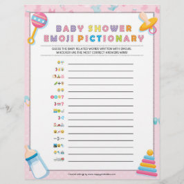 Baby Emoji Pictionary [Baby Basics Pink] Briefbogen