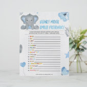 Baby Emoji Pictionary [Baby Elephant [blau] Briefbogen (Stehend Vorderseite)