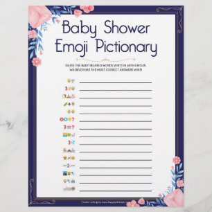 Baby Emoji Pictionary [Blumenrahmen] Briefbogen