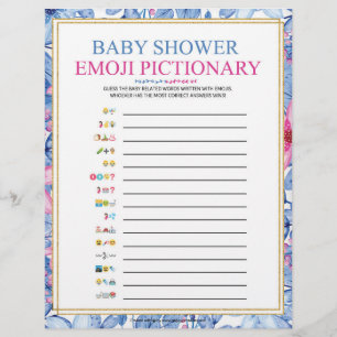 Baby Emoji Pictionary [Blumenwasser-Farben] Briefbogen