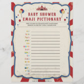 Baby Emoji Pictionary [Circus Theme] Briefbogen (Vorderseite)