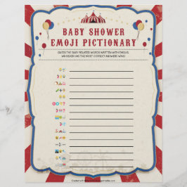 Baby Emoji Pictionary [Circus Theme] Briefbogen