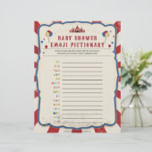 Baby Emoji Pictionary [Circus Theme] Briefbogen (Stehend Vorderseite)
