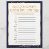 Baby Emoji Pictionary [Golden Blue] Briefbogen (Vorderseite)