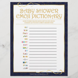 Baby Emoji Pictionary [Golden Blue] Briefbogen