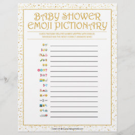 Baby Emoji Pictionary [Golden Glitzern] Briefbogen