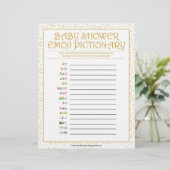 Baby Emoji Pictionary [Golden Glitzern] Briefbogen (Stehend Vorderseite)