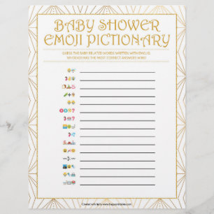 Baby Emoji Pictionary [Golden Lines] Briefbogen