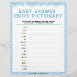 Baby Emoji Pictionary [Luxury Lace [blau] Briefbogen