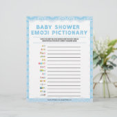 Baby Emoji Pictionary [Luxury Lace [blau] Briefbogen (Stehend Vorderseite)