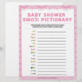 Baby Emoji Pictionary [Luxury Lace [Pink] Briefbogen (Vorne/Hinten)