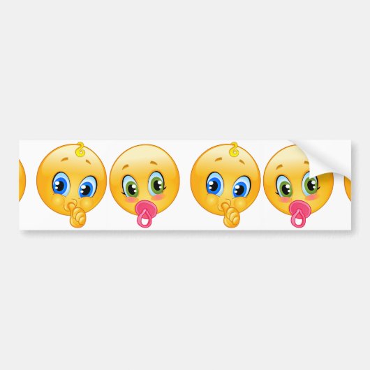 Baby Emojis Autoaufkleber (Vorne)