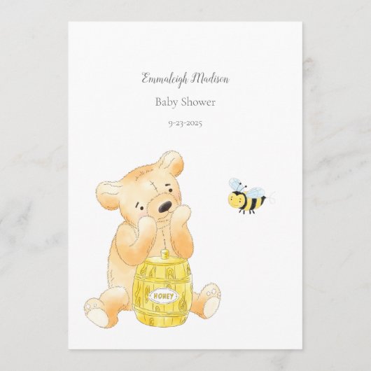 Baby Emojis Boy Teddy Bear Card Programm (Rückseite)