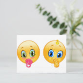Baby Emojis Postkarte (Stehend Vorderseite)