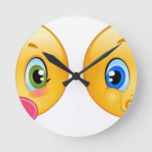 Baby-Emojis Runde Wanduhr