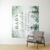 Baby-Empfang außerhalb des Winterwaldes Wandteppich (Beispiel)