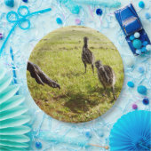 Baby Emu Chicks und Big Foot, Pappteller (Party)