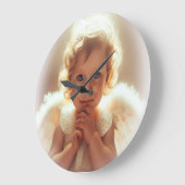 Baby Engel Große Wanduhr (Winkel)