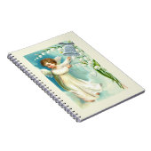 Baby Engel mit blauem Glöckchen  Notizblock (Rechte Seite)