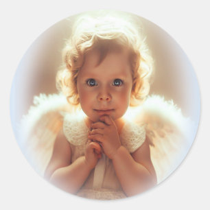 Baby Engel Runder Aufkleber