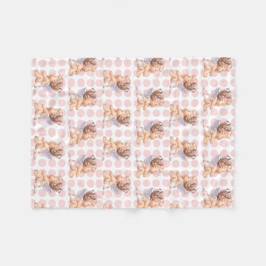 Baby-Engelsmädchen-Fleece Nr. drei Fleecedecke (Vorderseite (Horizontal))
