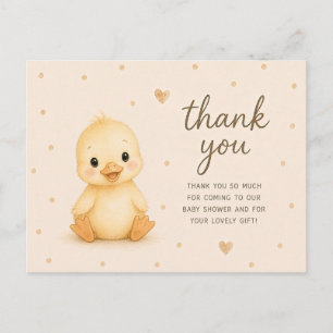Baby-Enten-Küken-Baby-Shower-Dankeschön Postkarte