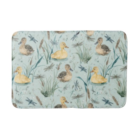 Baby-Enten-Thema Badematte (Vorderseite)