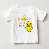 Baby enthüllt Niet meer in mijn eendje schattig Baby T-shirt (Vorderseite)