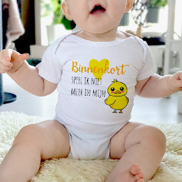 Baby enthüllt Niet meer in mijn eendje schattig Baby T-shirt