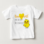 Baby enthüllt Niet meer in mijn eendje schattig Baby T-shirt (Vorderseite)