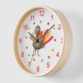 Baby Erntedank Türkei Wanduhr (Winkel)