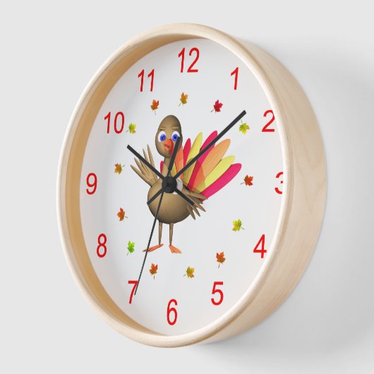 Baby Erntedank Türkei Wanduhr (Winkel)