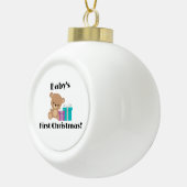 Baby Erste Weihnachten! Keramik Kugel-Ornament (Rechts)