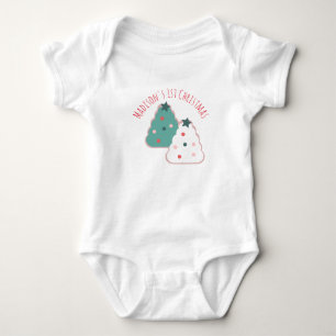 Baby Erste Weihnachtsbaum Kekse Feiertags Festlich Strampler