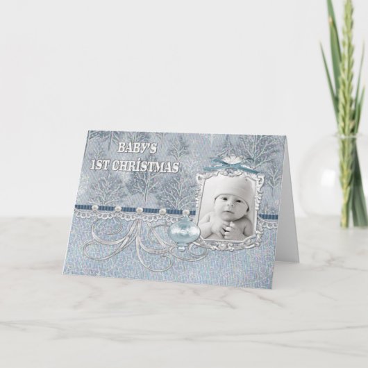 Baby-erste Weihnachtskarte Feiertagskarte (Vorderseite)