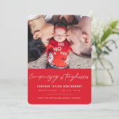 Baby-erste Weihnachtskleine Kuss-niedliche Feiertagskarte (Stehend Vorderseite)