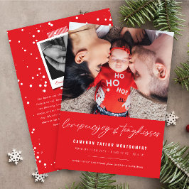 Baby-erste Weihnachtskleine Kuss-niedliche Feiertagskarte