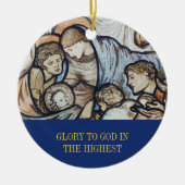 Baby Erste Weihnachtskrippe Religiöse Christliche Keramik Ornament (Vorne)