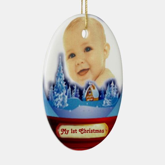 Baby-erste Weihnachtskugel Keramikornament (Rechts)