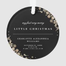 Baby-erste Weihnachtsschneeflocke-Foto-Verzierung