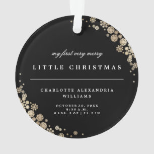 Baby-erste Weihnachtsschneeflocke-Foto-Verzierung Ornament