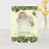Baby-ersten St Patrick Tagessegen-Gebet Karte (Gelbe Blume)