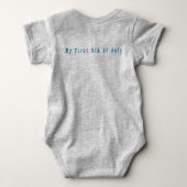 Baby Erster 4. Juli Light Gray One Stück Strampler (Rückseite)