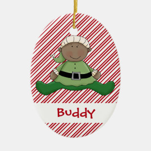 Baby-erster Weihnachtself-Anzug Keramik Ornament