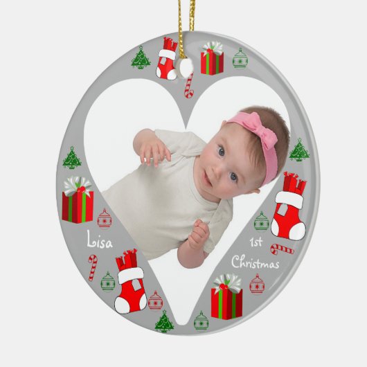 Baby-erstes Keramik Ornament (Links)