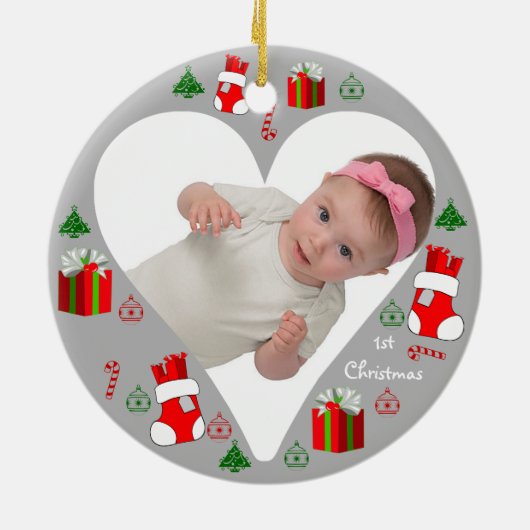 Baby-erstes Keramik Ornament (Hinten)